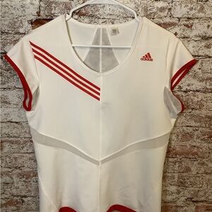 Adidas Women's White Jersey with Red Details